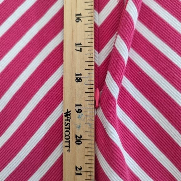 TALBOTS Pink & White Striped Dress Ladies Size Medium - Picture 12 of 12